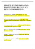 CCHMC TCI ED7 STUDY GUIDE ACTUAL EXAM LATEST 2024 QUESTIONS WITH CORRECT ANSWERS GRADE A+