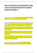 WGU C236 OBJECTIVE ASSESSMENT EXAM  LATEST 2024 QUESTIONS WITH CORRECT ANSWERS GRADE A+ 