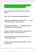 MN State Special Boiler License Study Guide with Complete Solutions