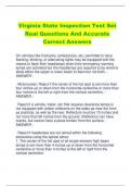 Virginia State Inspection Test Set Real Questions And Accurate  Correct Answers