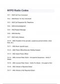 NYPD Radio Codes Exam Questions and Answers 2024( A+ GRADED 100% VERIFIED)