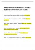  CAISS HEAD EXAM LATEST 2024 CORRECT QUESTIONS WITH ANSWERS GRADE A+