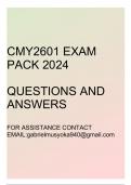 CMY2601 Exam pack 2024(Questions and answers)