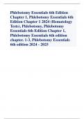 Phlebotomy Essentials 6th Edition Chapter 1, Phlebotomy Essentials 6th Edition Chapter 1 2024 (Hematology Tests), Phlebotomy, Phlebotomy Essentials 6th Edition Chapter 1, Phlebotomy Essentials 6th edition chapter. 1-3, Phlebotomy Essentials 6th edition 20