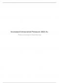 Increased Intracranial Pressure 2023 A+ Primary Concepts of Adult Nursing