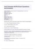 2nd Trimester NYPD Exam Questions and Answers 2024