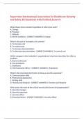 Supervisor International Association for Healthcare Security and Safety 82 Questions with Verified Answers,100% CORRECT