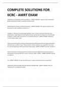 COMPLETE SOLUTIONS FOR IICRC - AMRT EXAM