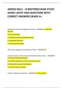 AMEDD BOLC – B MIDTERM EXAM STUDY GUIDE LATEST 2024 QUESTIONS WITH CORRECT ANSWERS GRADE A+