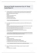 Advanced Health Assessment Quiz 1 Study Guide Rated A