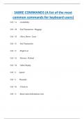 SABRE COMMANDS (A list of the most  common commands for keyboard users)