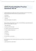 CSCS Practical/Applied Practice Questions 4th ed