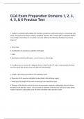 CCA Exam Preparation Domains 1, 2, 3, 4, 5, & 6 Practice Test