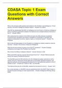 CDASA Topic 1 Exam  Questions with Correct  Answers