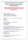 NEWEST ARDMS SPI EXAM (ARDMS A AND B) ALL IN ONE DOCUMENT REAL EXAMS WITH ACTUAL EXAM QUESTIONS