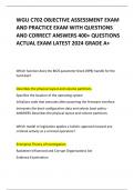 WGU C702 OBJECTIVE ASSESSMENT EXAM  AND PRACTICE EXAM WITH QUESTIONS  AND CORRECT ANSWERS 400+ QUESTIONS ACTUAL EXAM LATEST 2024 GRADE A+   