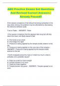 ABO Practice Exams Set Questions  And Revised Correct Answers |  Already Passed!!