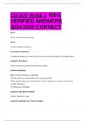 BEST ANSWERS CIS 505 Week 1 100%  VERIFIED ANSWERS  2024/2025 CORRECT