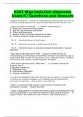 D152 Wgu Inclusive classroom Exam/47 Questions and Answers