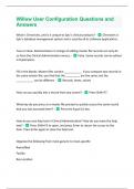 Willow User Configuration Questions and Answers