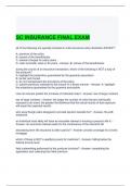 SC INSURANCE FINAL EXAM