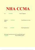 CCMA NHA exam 2024