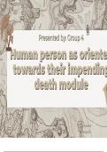 Presentation Intro. to the Philosophy of the Human Person - The Significance of Death in the Life of a Human Person