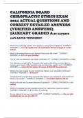 CALIFORNIA BOARD CHIROPRACTIC ETHICS EXAM 2024 ACTUAL QUESTIONS AND CORRECT DETAILED ANSWERS (VERIFIED ANSWERS) |ALREADY GRADED A BY EXPERTS 100% RATED TOPSCORE!!!