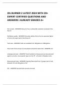 OIL BURNER 2 LATEST 2024 WITH 20+  EXPERT CERTIFIED QUESTIONS AND  ANSWERS I ALREADY GRADED A+