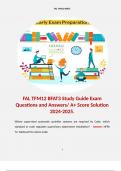 FAL TFM12 BFAT3 Study Guide Exam Questions and Answers/ A+ Score Solution . Terms like: Where supervised automatic sprinkler systems are required by Code, which standard or code regulates supervisory attachment installation? - Answer: NFPA 72, National Fi