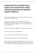 MASSACHUSETTS OIL BURNER STUDY  GUIDE LATEST 2024 WITH 60+ EXPERT  CERTIFIED QUESTIONS AND ANSWERS I  ALREADY GRADED A+