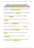 Milady cosmetology state board / Revised Questions and Answers / 2024when removing a cleanser from the eye area, it should be done with damp facial sponges or cotton pads ______________ - in upward and outward movements when performing a skin analysis wit