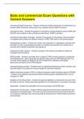 Bcbs and commercial Exam Questions with Correct Answers