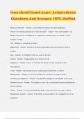 Iowa dental board exam: jurisprudence Questions And Answers 100% Verified