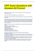 CIPT Exam Questions with  Answers All Correct