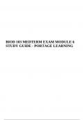 BIOD 103 MEDTERM EXAM MODULE 6 STUDY GUIDE - PORTAGE LEARNING