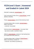 FCCN Level 1 Exam | Answered and Graded A+ Latest 2024