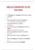 HESI A2 CHEMISTRY V1/V2 FILE 2024