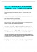 NYSTCE CST SOCIAL STUDIES EXAM 2024 WITH 100% CORRECT ANSWERS