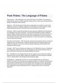 Peak Pilates: The Language of Pilates Exam Questions and Answers 2024( A+ GRADED 100% VERIFIED).