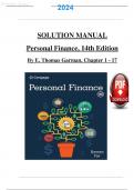 Solution Manual and Answer Guide for Personal Finance, 14th Edition By (E. Thomas Garman, 2024) Verified Chapters 1 - 17, Complete Newest Version