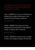 12.2 Measures of Central Tendency∑DOSECALC  SOLUTIONS MATH EXAM FOR ATI MED SURG  (ANSWER KEY INCLUDED) 