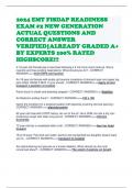 2024 EMT FISDAP READINESS EXAM #2 NEW GENERATION ACTUAL QUESTIONS AND CORRECT ANSWER VERIFIED|ALREADY GRADED A+ BY EXPERTS 100% RATED HIGHSCORE!!!