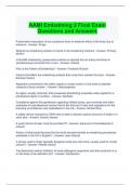 AAMI Embalming 2 Final Exam Questions and Answers / Graded A