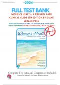  Test bank for Women's Health: A Primary Care Clinical Guide 5th Edition By Diane Schadewald; Ursula A. Pritham; Ellis Quinn Youngkin PhD, RNC, WHCNP, ARNP; Marcia Szmania Davi ( ) / 9780135458624 / Chapter 1-26 / Complete Questions and Answer||Latest 20