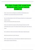 FFA Dairy Foods CDE Actual Exam  Questions with Correct Answers  Graded A+