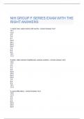 NIH GROUP F SERIES EXAM WITH THE RIGHT ANSWERS