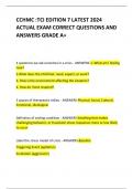 CCHMC :TCI EDITION 7 LATEST 2024  ACTUAL EXAM CORRECT QUESTIONS AND ANSWERS GRADE A+ 