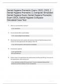 Dental Hygiene Prometric Exam CSCE CSCE 2 Dental Hygiene Prometric 2 Computer Simulated Dental Hygiene Exam Dental Hygiene Prometric Exam CDCA Dental Hygiene Computer Simulated Case Test