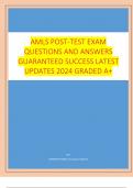 AMLS POST-TEST EXAM  QUESTIONS AND ANSWERS  GUARANTEED SUCCESS LATEST  UPDATES 2024 GRADED A+